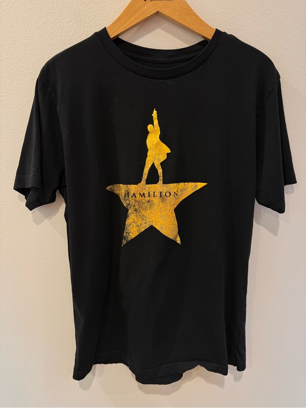 Official Hamilton Black Short Sleeve Tee with Gold Star Logo